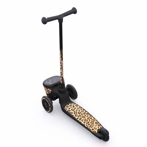 Trotineta copii pliabila, suport jucarie, Highwaykick 2 Lifestyle Leopard, 2 ani +, pana la 50 kg, Scoot Ride