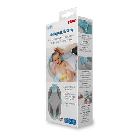 Plasa de baie pentru cadita bebelusului MyHappyBath Sling, reglabila, fara BPA, 0+ luni, Reer 76072