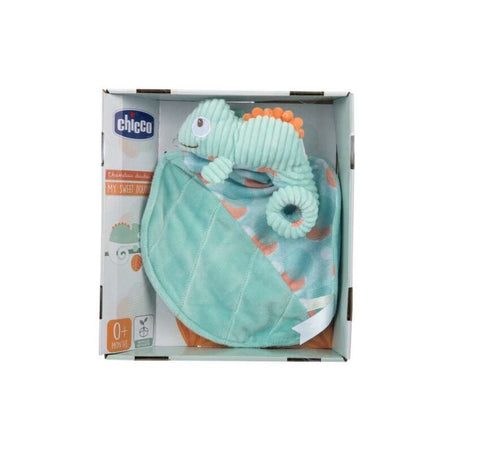 Jucarie plus Chicco My Sweet DouDou Cameleon, tip paturica, 3luni+