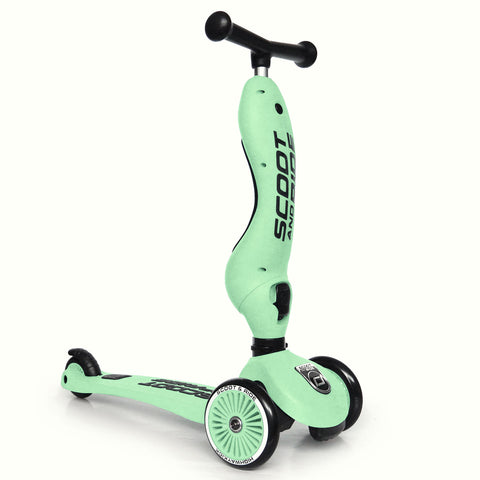 Trotineta copii cu sezut, transformabila 2in1, HighwayKick 1 Kiwi, 1-5 ani, pana la 50 kg, Scoot Ride