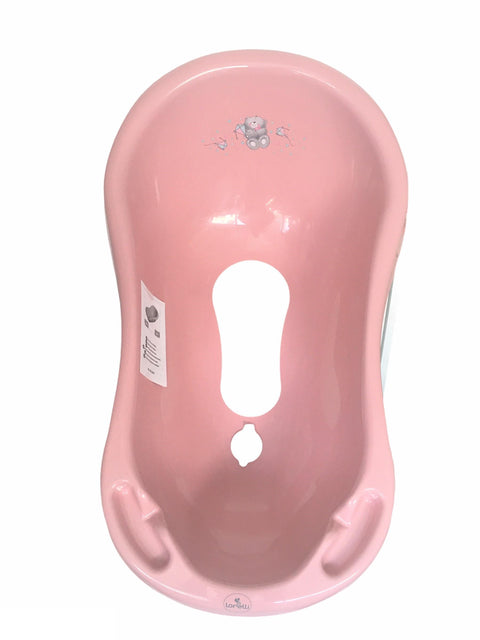 Cada de baie 84 cm cu dop cu covor antiderapant , Bear Dark Pink