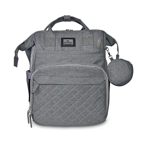 Rucsac accesorii bebelusi Danny, multiple compartimente, buzunar izoterm, Grey