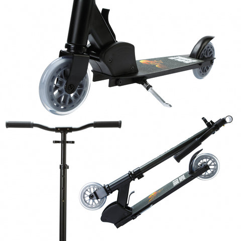 Trotineta cu 2 roti pliabila - Scooter Deluxe Black - Boldcube