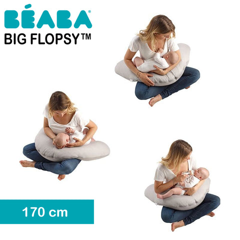 Perna gravida Beaba Big Flopsy 170 cm Fleur de Coton Chalk Pink