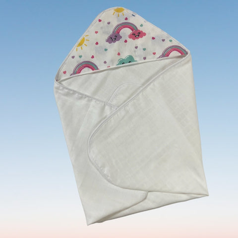 Prosop din muselina cu capison, 80x80 cm, pink Kreis design