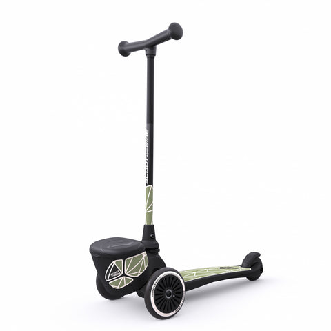 Trotineta copii pliabila, suport jucarie, Highwaykick 2 Lifestyle Green Line, 2 ani +, pana la 50 kg, Scoot Ride