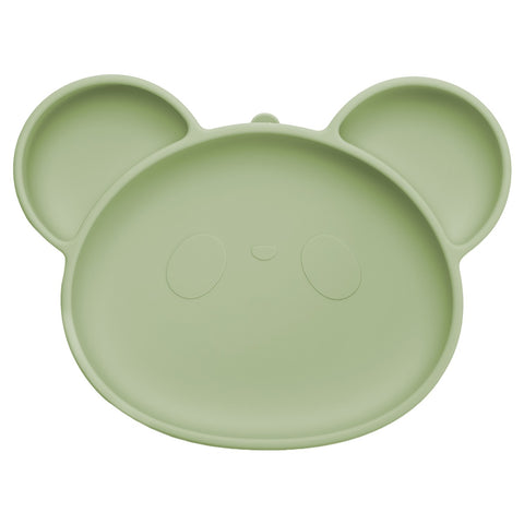 Farfurie din silicon cu ventuza, AppeKids, Panda - Raw Green