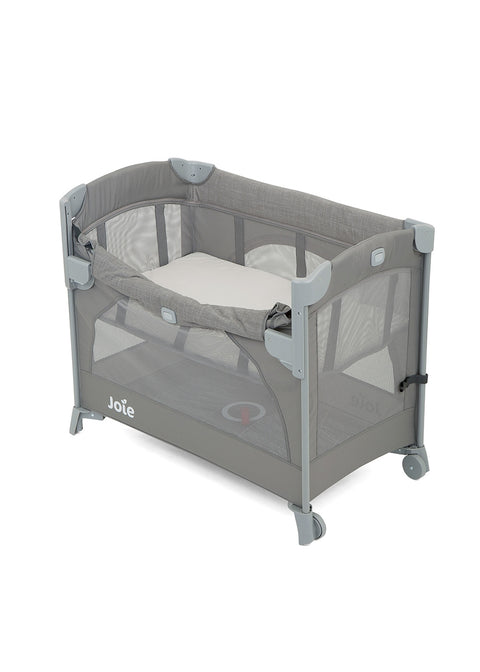 Joie - Patut pliant pentru cosleeping Kubbie Foggy Gray