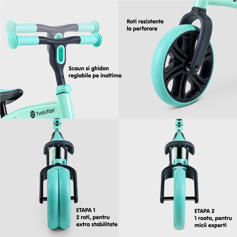 Bicicleta echilibru Yvolution Y Velo Junior Green