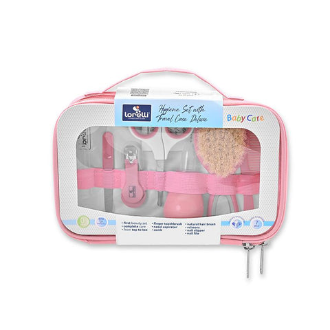 Set de ingrijire bebelusi, 7 produse esentiale, 0 luni+, Pink