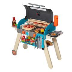Set de joacă din lemn cu accesorii Grill și Pizza