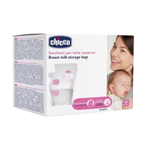 Pungi Chicco pentru stocare lapte matern, 30buc, 0luni+