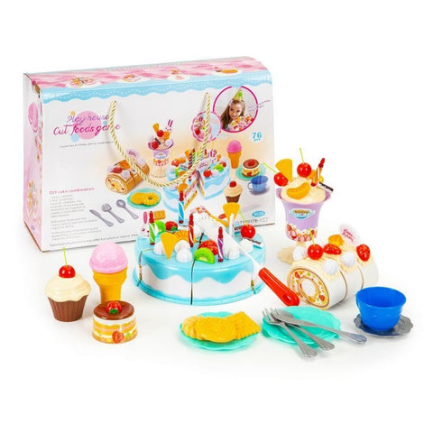 Set tort pentru ziua de nastere, Multistore, 76 de piese, HC429509