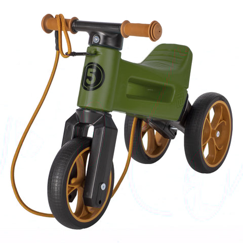 Bicicleta fara pedale Funny Wheels Rider SuperSport 2 in 1 Khaki