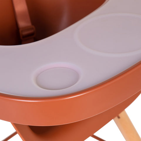 Tavita scaun de masa Childhome Evolu + Protectie din silicon, Ruginiu