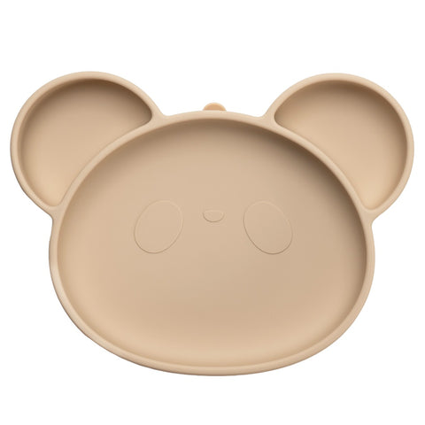 Farfurie din silicon cu ventuza, AppeKids, Panda - Bubble Beige