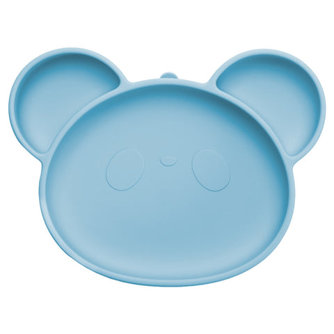 Farfurie din silicon cu ventuza, AppeKids, Panda - Aqua Blue