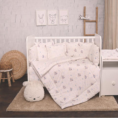 Set lenjerie pat 8 piese, bumbac ranforce, Trend, Blue Aeroplane