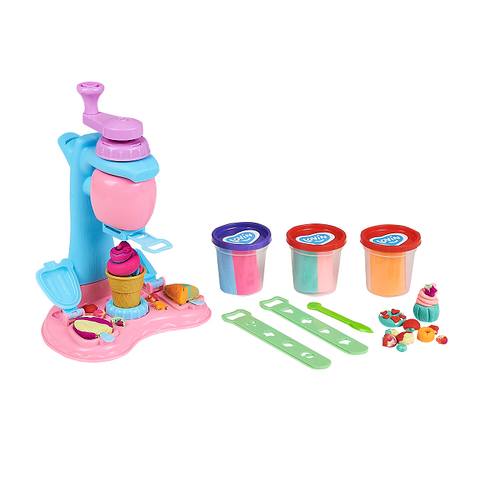 Set plastilina, accesorii si jucarie pentru modelaj Lovin - Ice Cream Cafe