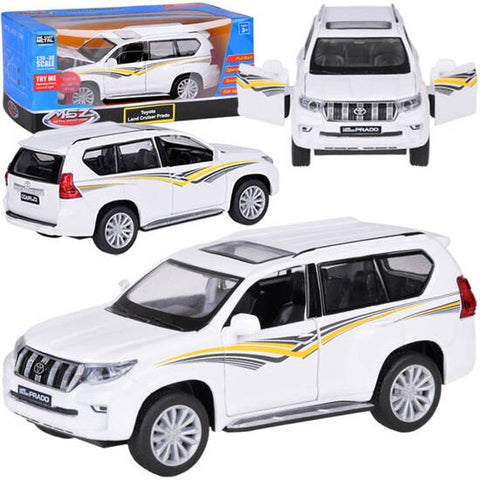 Masina Toyota Land Cruiser Prado Suv , 1:32, cu sunete, lumini, Alba, ZA5056