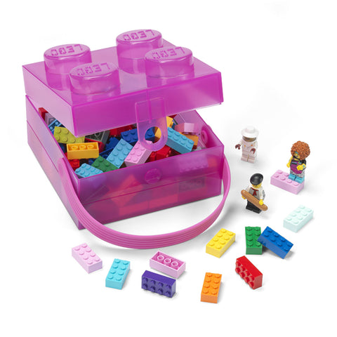 Cutie LEGO 2x2 - violet transparent