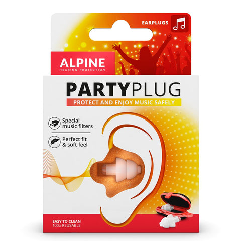 Dopuri de urechi antifonice pentru adulti cu filtru special pentru muzica, reutilizabile, transparente, protectie zgomote SNR 19dB, ideale pentru petreceri si concerte, ALPINE PartyPlug ALP23558