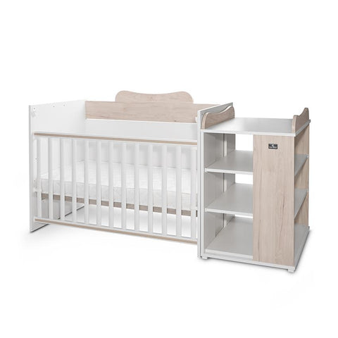 Patut modular multifunctional, 5 confirgurari diferite, 190 x 72 cm, Multi, White & Light Oak