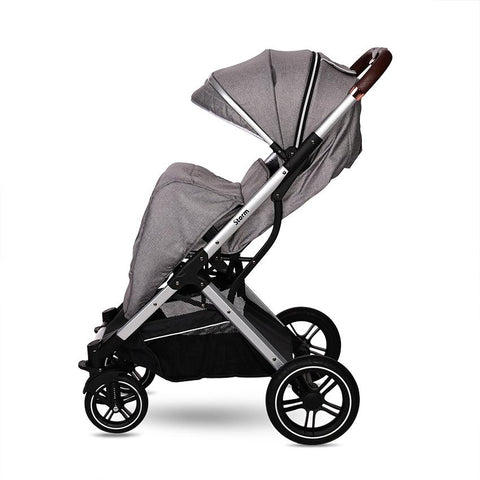 Carucior pentru nou-nascut Storm, pana la 22 kg, cadru aluminiu, Opaline Grey