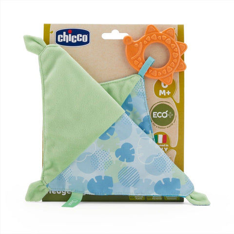 Jucarie ecologica Chicco mini paturica DouDou cu inel gingival, 0luni+