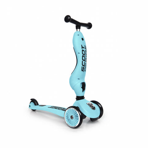 Trotineta copii cu sezut, transformabila 2in1, HighwayKick 1 Blueberry, 1-5 ani, pana la 50 kg, Scoot and Ride