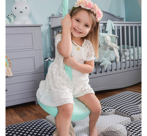 Leagan din lemn si spuma pentru copii RingSwing by BabySteps, Catifea Velvet Mint