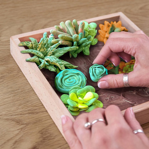 Set creatie Wood & Craft - Succulents, 21*21cm - Energy