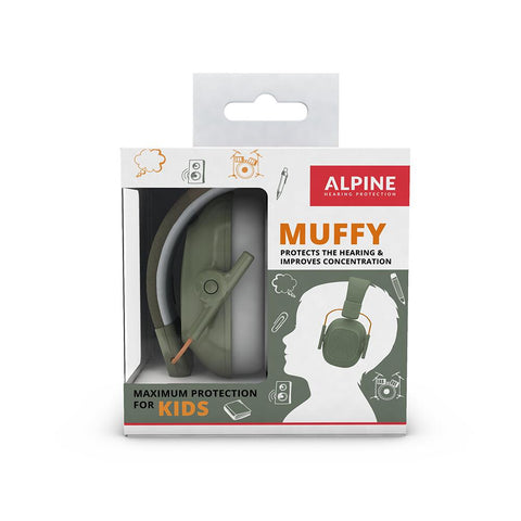 Casti antifonice pliabile pentru copii 5-16 ani, ofera protectie auditiva, SNR 25, verde, ALPINE Muffy Kids Green ALP26511