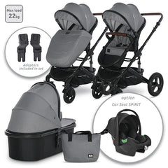 Cărucior transformabil, Boston, până la 22 kg, Dolphin Grey