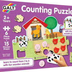 Puzzle - Numaram animalele de la ferma ( 6 piese)
