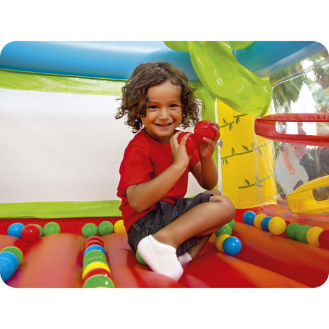 Trambulina gonflabila pentru copii, Bestway, Fisher-Price 175x173x114 cm, cu 25 de bile colorate