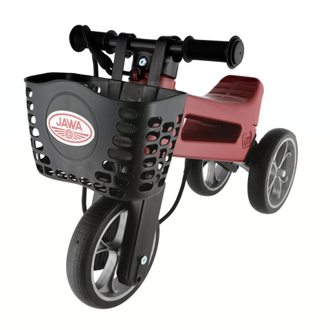 Bicicleta fara pedale cu cosulet pentru ghidon Funny Wheels Rider SUPERSPORT 2 in 1 JAWA Exclusiv