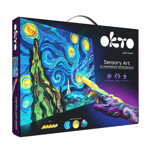 Set pictura 3D cu argila usoara, 30*40cm - Starry Night