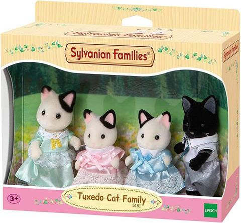 Figurine Sylvanian Families-Familia Pisicutelor Tuxedo