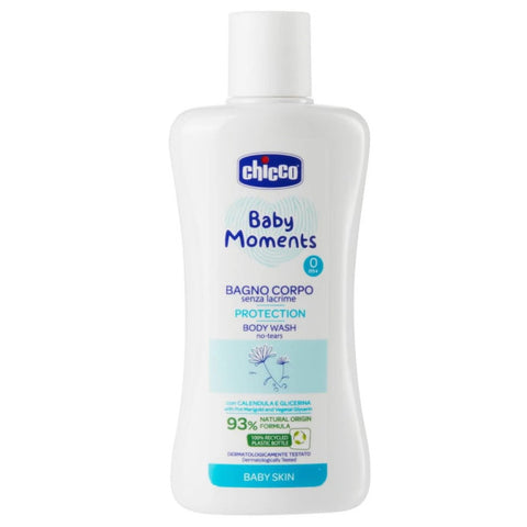 Set cadou cosmetice Chicco Baby Moments Skin Clean&Protect (gel de dus, sampon si crema iritatii scutec)