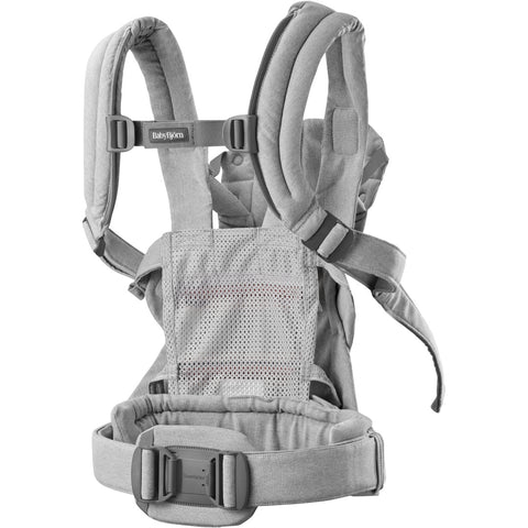 BabyBjorn - Marsupiu anatomic cu multiple pozitii de purtare colectia Harmony, tesatura melange, Light Gray