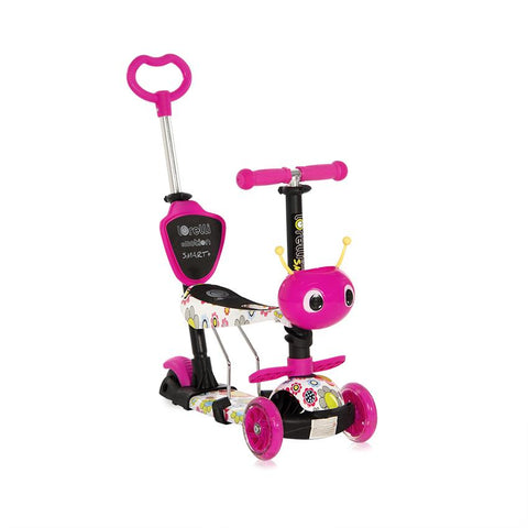 Trotineta pentru copii Smart Plus, Pink Flowers